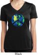 Blue Earth Peace Ladies Moisture Wicking V-neck Shirt