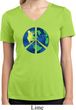 Blue Earth Peace Ladies Moisture Wicking V-neck Shirt