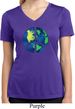 Blue Earth Peace Ladies Moisture Wicking V-neck Shirt