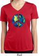 Blue Earth Peace Ladies Moisture Wicking V-neck Shirt