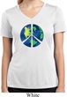Blue Earth Peace Ladies Moisture Wicking V-neck Shirt