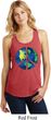 Blue Earth Peace Ladies Racerback Tank Top