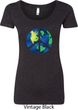 Blue Earth Peace Ladies Scoop Neck Shirt