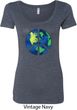 Blue Earth Peace Ladies Scoop Neck Shirt