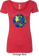 Blue Earth Peace Ladies Scoop Neck Shirt