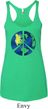 Blue Earth Peace Ladies Tri Blend Racerback Tank Top