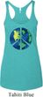 Blue Earth Peace Ladies Tri Blend Racerback Tank Top