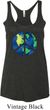 Blue Earth Peace Ladies Tri Blend Racerback Tank Top
