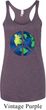 Blue Earth Peace Ladies Tri Blend Racerback Tank Top
