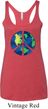 Blue Earth Peace Ladies Tri Blend Racerback Tank Top