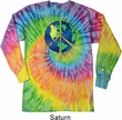 Blue Earth Peace Long Sleeve Tie Dye Shirt