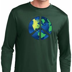 Blue Earth Peace Mens Dry Wicking Long Sleeve Shirt