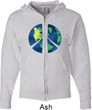 Blue Earth Peace Mens Full Zip Hoodie