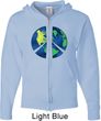 Blue Earth Peace Mens Full Zip Hoodie