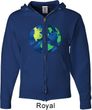 Blue Earth Peace Mens Full Zip Hoodie