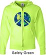 Blue Earth Peace Mens Full Zip Hoodie