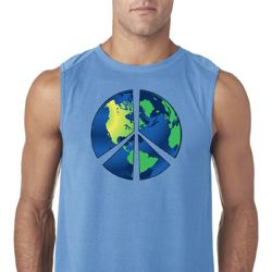 Blue Earth Peace Mens Sleeveless Shirt