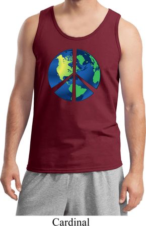 Blue Earth Peace Mens Tank Top