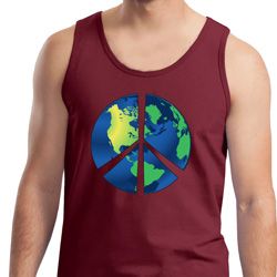 Blue Earth Peace Mens Tank Top