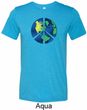Blue Earth Peace Mens Tri Blend Crewneck Shirt