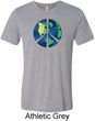 Blue Earth Peace Mens Tri Blend Crewneck Shirt