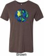 Blue Earth Peace Mens Tri Blend Crewneck Shirt