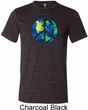 Blue Earth Peace Mens Tri Blend Crewneck Shirt