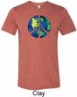 Blue Earth Peace Mens Tri Blend Crewneck Shirt