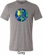 Blue Earth Peace Mens Tri Blend Crewneck Shirt