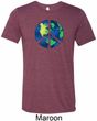 Blue Earth Peace Mens Tri Blend Crewneck Shirt