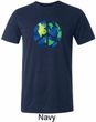 Blue Earth Peace Mens Tri Blend Crewneck Shirt