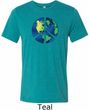 Blue Earth Peace Mens Tri Blend Crewneck Shirt