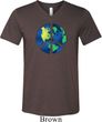 Blue Earth Peace Mens Tri Blend V-neck Shirt
