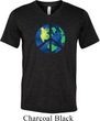 Blue Earth Peace Mens Tri Blend V-neck Shirt