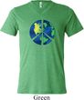 Blue Earth Peace Mens Tri Blend V-neck Shirt