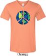 Blue Earth Peace Mens Tri Blend V-neck Shirt
