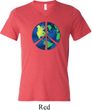 Blue Earth Peace Mens Tri Blend V-neck Shirt