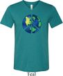 Blue Earth Peace Mens Tri Blend V-neck Shirt