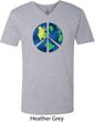 Blue Earth Peace Mens V-Neck Shirt