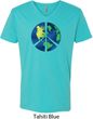 Blue Earth Peace Mens V-Neck Shirt