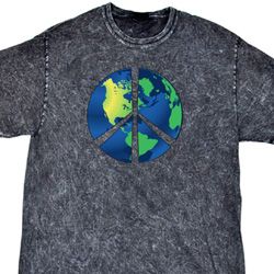 Blue Earth Peace Mineral Tie Dye Shirt