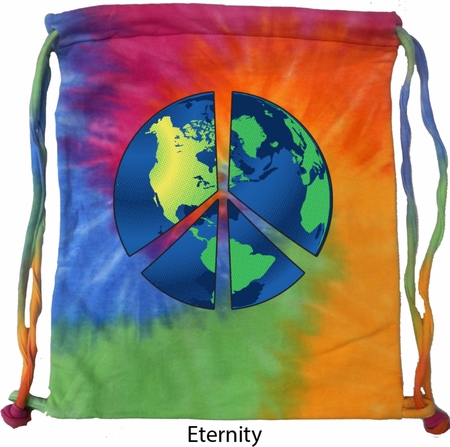Blue Earth Peace Tie Dye Bag