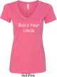 Bob's Your Uncle Funny Ladies V-Neck Shirt