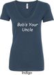 Bob's Your Uncle Funny Ladies V-Neck Shirt