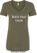 Bob's Your Uncle Funny Ladies V-Neck Shirt