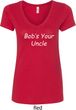 Bob's Your Uncle Funny Ladies V-Neck Shirt