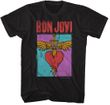 Bon Jovi Heart and Dagger Adult Tee Shirt - Black