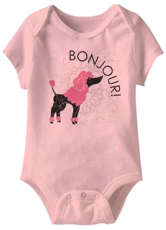 Bonjour Funny Baby Romper Pink Infant Babies Creeper