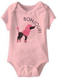 Bonjour Funny Baby Romper Pink Infant Babies Creeper Bonjour Funny Baby Romper Pink Infant Babies Creeper