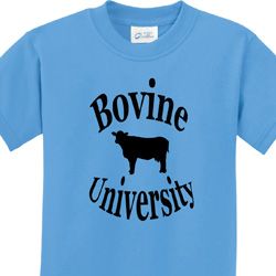 Bovine University Kids Funny Shirts